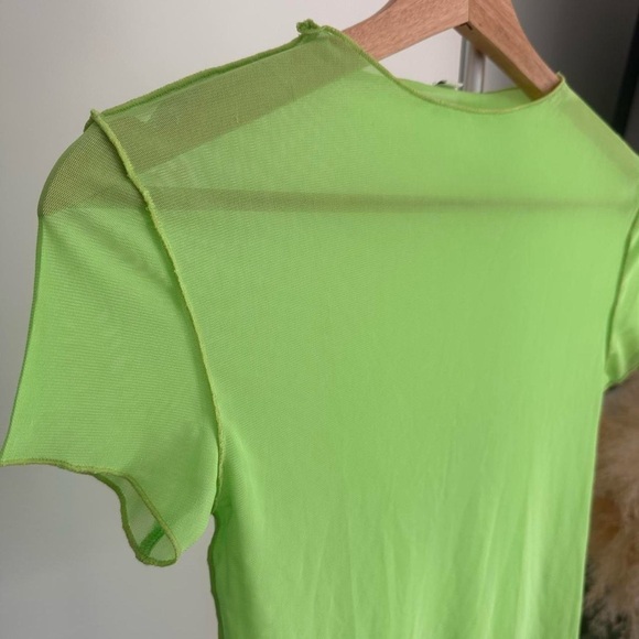 Aloe Aloe Swim Lime Green Mesh Baby Tee Top Small - Picture 7 of 7